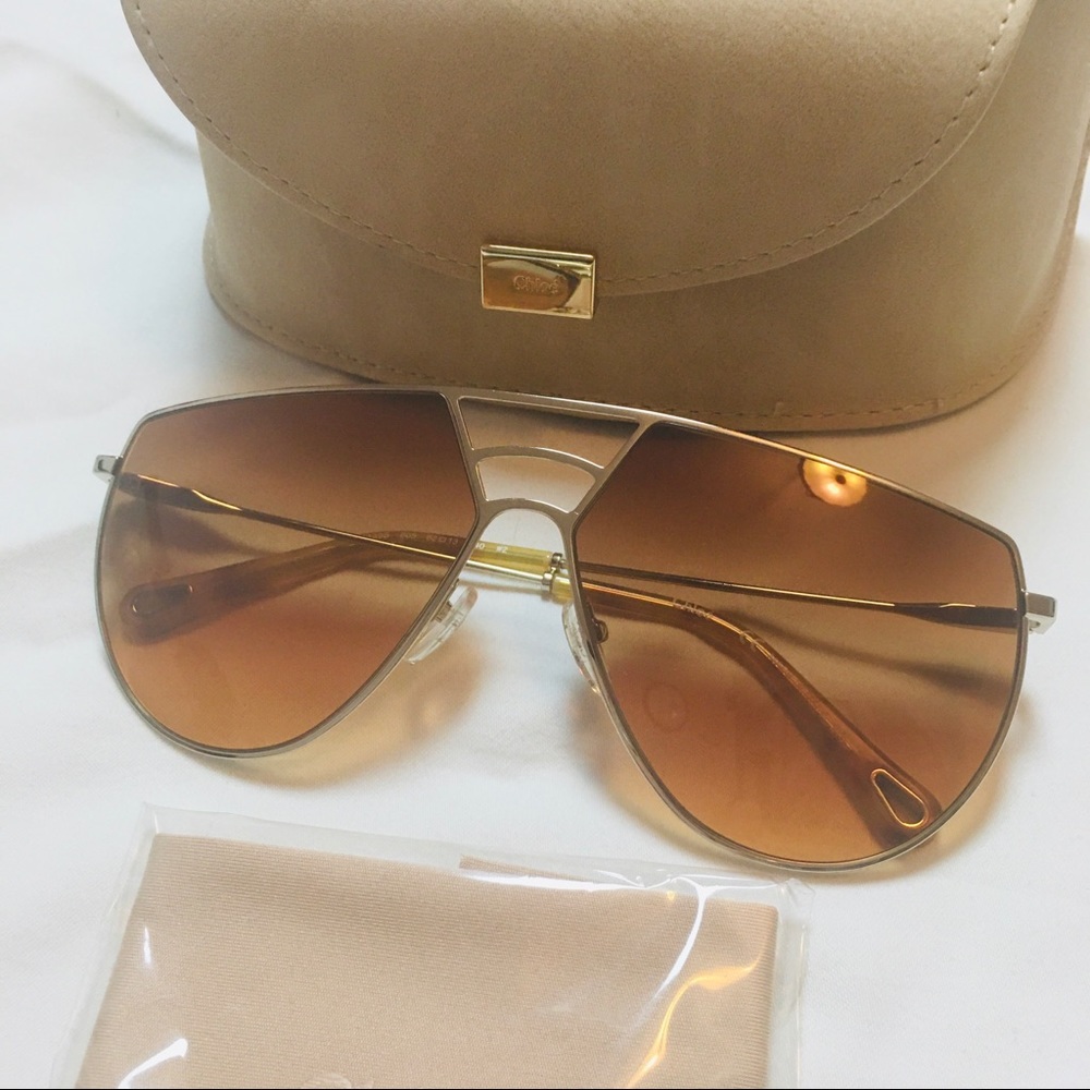 Chloe Negative Space Oversize Aviators - Picture 8 of 11